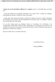 Candidature pour un poste d'adjoint administratif. Academie De Grenoble Rapport Du Jury Recrutement Sans Concours D Adjoint Administratif De Seconde Classe De Pdf Free Download