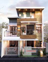 Jika kalian memiliki cukup lahan bisa nih kalian coba buat desain rumah 3 lantai seperti pada gambar rumah diatas. 75 Model Rumah Minimalis 2 Lantai Sederhana Modern