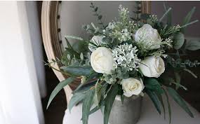 5 out of 5 stars. Janevini Vintage European White Wedding Bouquets Handmade Silk Roses Green Eucalyptus Leaf Boho Bridal Bridesmaid Flower Bouquet Buy At The Price Of 59 99 In Aliexpress Com Imall Com