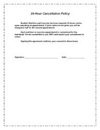 24 Hour Cancellation Policy Template Policy Template Templates Lettering