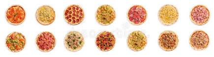 Set Of Pizza Isolated Top View On White Background Pizza Photo For For Menu C Sponsored Paid Sponsored Isolate Pizza Photo White Background Top View