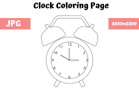 Kids have always loved clocks. Clock Coloring Page For Kids Graphic By Mybeautifulfiles Creative Fabrica