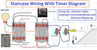 Each relay activation will cause the light to toggle. Staircase Timer Wiring Diagram Using On Delay Timer And Relay Electricalonline4u