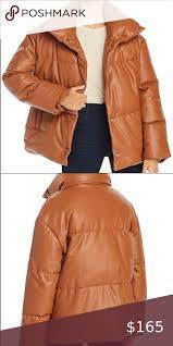 Bagatelle Nyc Oversized Faux Leather Puffer Clothes Design Jackets For Women Coat