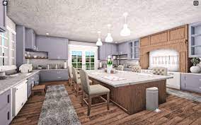 *kitchen* (roblox)🦄 use code unicorn wh. V Code V On Twitter Suburban Family Home Blue Kitchen I M Not Sure When This Build Will Be Up Because I M Still Working On It I Have Been Super