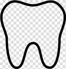 Download Hd Big Tooth Vector Tooth Outline Transparent Png Image Tooth Outline Black Cat Silhouette People Top View