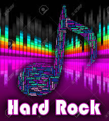 Hard Rock Music Indicating Sound Tracks And Psychedelic