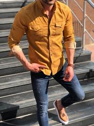 If i were to only own 3 pairs of jeans, which colors would you suggest buying? Buy Camel Slim Fit Denim Shirt By Gentwith Com With Free Shipping