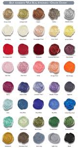 Self Adhesive Wax Seal Stickers Color Chart 2017 Wax Seals Wax Wax Seal Stamp