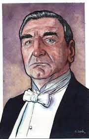 Carson from Downton Abbey Watercolor by ssava