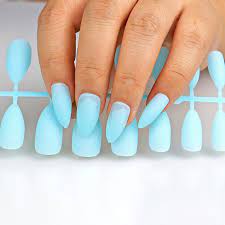 Check spelling or type a new query. 24pcs Fake Nails Acrylic False Nail Art Salon Tips Baby Blue Colors Artificial Nail Stiletto Manicure For Extension Pointed Shap False Nails Aliexpress