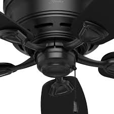 48 Inch Hunter Fan Sea Wind Matte Black Ceiling Fan Without Light 53118 Destination Lighting