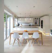 I Love The Repetitive Flow Of Counter Parallel To Peninsula To Table Would Like To Flow From Open Plan Kitchen Living Room Living Room Kitchen Kitchen Design