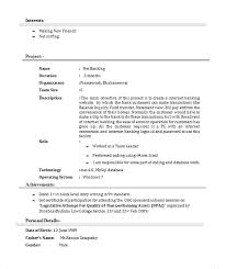 Financial manager mba resume sample financial manager is one of the top positions. Fresher Resume With Project Details