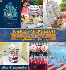 For a nautical themed baby shower, dark blue is a must! Baby On Board Nautical Themed Shower Inspiration