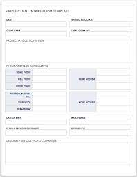 Check spelling or type a new query. Free Client Intake Templates And Forms Smartsheet