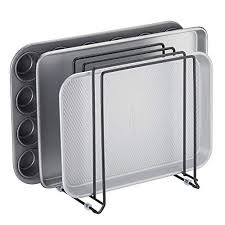 Mdesign Metal Wire Organizer Rack For Kitchen Cabinet Pantry Shelves Holder With 5 Sl In 2020 Pan Organization Cookware Organization Kitchen Cabinets And Cupboards