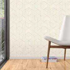 Proven 100% safe for walls, remove, reposition, and reuse as often as needed. Allmodern Hendricks Striped Hexagon 16 5 L X 20 5 W Geometric Peel And Stick Wallpaper Roll Reviews Wayfair