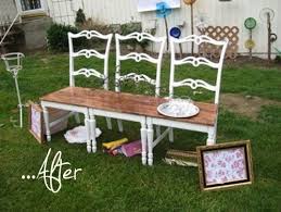 Homemade Garden Bench Living On A Dime To Grow Rich Diy Projects Old Chairs Diy Furniture