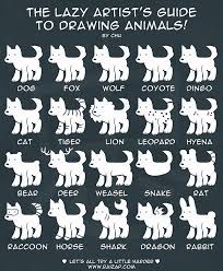 You can follow all the steps to draw the images. The Lazy Artist S Guide To Drawing Animals By The Chu Fur Affinity Dot Net