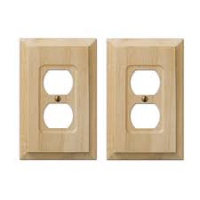 We also build oversized switch plates larger than our standard sized wood switchplates. Hampton Bay Cabin 1 Gang Duplex Wood Wall Plate Unfinished 2 Pack 180dhb 2 The Home Depot
