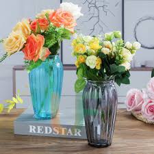 Images of teal colored flowers. Colored Glass Vases With Many Designs Home Decoration Colored Glass Flower Vase China Glass And Glass Bottle Price Made In China Com