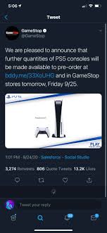 The ps5 remains difficult to purchase as limited stock only becomes available once in a while. Ps5 Preorder For Gamestop Going Up Tmr Playstation5