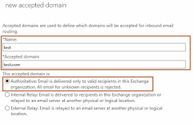 With postfix version 2.2, message header address rewriting happens only when one of the following conditions is true Configure Accepted Domain In Exchange 2016