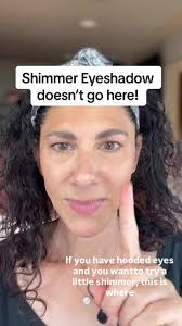 Here is perfect shimmer eyeshadow placement if you have hooded eyes or even  if you don’t. Please let me know if this is helpful. #over50women  #over50makeup #hoodedeyes #hoodedeyesmakeup ...
