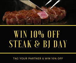 A rare steak should be warm through the center, lightly charred on the outside, browned around the sides, and bright red in the middle. The Ribeye Club 10 Off Steak Bj Day Just Tag Your Facebook