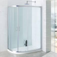 Some enclosures come complete with matching tray, guaranteeing a good fit Concept Corner Shower Enclosure 1000 X 900mm Left Handed Offset Curved Tray And Quadrant Enclosure Panels Bathroom Deal