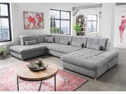 Wohnlandschaft In Grau Microfaser Gunstig Online Kaufen Lifestyle4living Wohnen Sofa Design Familienzimmer Einrichtung