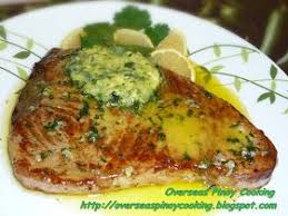 Tuna Steak With Butter Garlic And Parsley Sauce Tuna Steaks Tuna Steak Recipes Steak Recipes