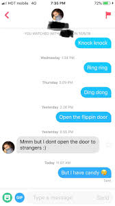 Knock knock we brought wings.and boobs. Knock Knock Tinder