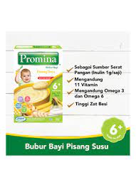 Bubur bayi instan yang di jual di pasaran sendiri ada banyak sekali macamnya dengan berbagai kelemahan promina bubur tim salmon norwegia. Promina Bubur Bayi 6 Pisang Susu Box 120g Klikindomaret