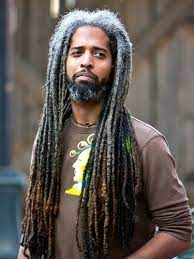 Salt And Pepper Locs Cabelos Grisalhos Cabelo Masculino Cabelo