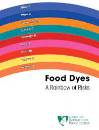 Artificial colors that are added to certain manufactured food items. Cspi Says Food Dyes Pose Rainbow Of Risks Center For Science In The Public Interest
