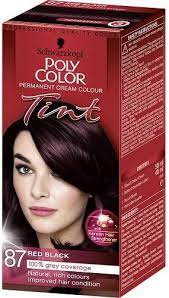 Black and red hair color. Schwarzkopf Poly Color Tint 87 Red Black Pack Of 3 Amazon Co Uk Beauty