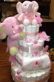Pink Elephant Diaper Cake My Fun Projects Pinterest Baby Shower Crafts Baby Shower Gifts Baby Shower Diy