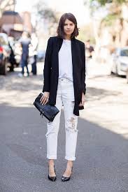 Black Blazer With Jeans For Girls 12 Ways To Rock A Blazer Like A Fashion Girl Denim Outfit Inspirations Fashion White Denim Outfit