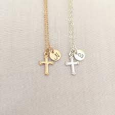 Hand Stamped Cross Necklace Baby Christening Necklace Personalized Baptism Necklace First Communion Gift Baby Boy Necklace Simple Cross In 2021 Boys Necklace First Communion Gifts Baby Christening Gifts