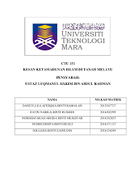 Tamadun melayu sebelum kedatangan islam. Doc Ctu 151 Kesan Tamadun Islam Solleha Zainudin Academia Edu