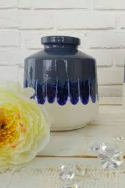 Vase En Ceramique Bleu 17cm Collection Cima Bonbonniere En Verre Vase En Ceramique Vases Bleus