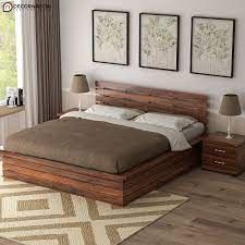 Stock photos and royalty free images. Eros Sheesham Wood Storage Double Bed Brown Decornation