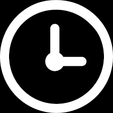 Timing Clock White Icon SVG Vector ...