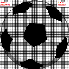 Grille Gratuite Le Ballon De Foot Le Blog De 7 A La Maison Point De Croix Tricot Grilles Gratuites Ballon De Foot Point De Croix Tricot