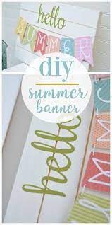 Diy Summer Banner Tutorial Diy Summer Banner Diy Summer Decor Diy Summer Crafts