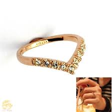 Check finger rings prices, ratings & reviews at flipkart.com. Diamond Encrusted Pinkie Finger Ring Korean Beautiful Jewelry Unique V Shaped Design Section Ring Shopee Malaysia