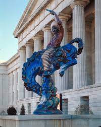 Colorful Cowboy Gets Some High Tech Tlc Smithsonian Insider This is a contemporary art sculpture project that is installed in las. colorful cowboy gets some high tech tlc