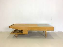 This table measures 66 long when closed and 96 when fully extended. Brown Saltman Coffee Table By John Keal Retrocraft Design Collection Tables